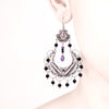 Frida chandelier earrings - jet stones