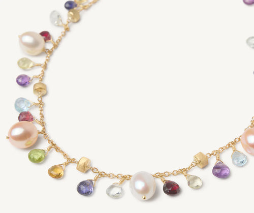 PARADISE  Collier con perle e gemme multicolore